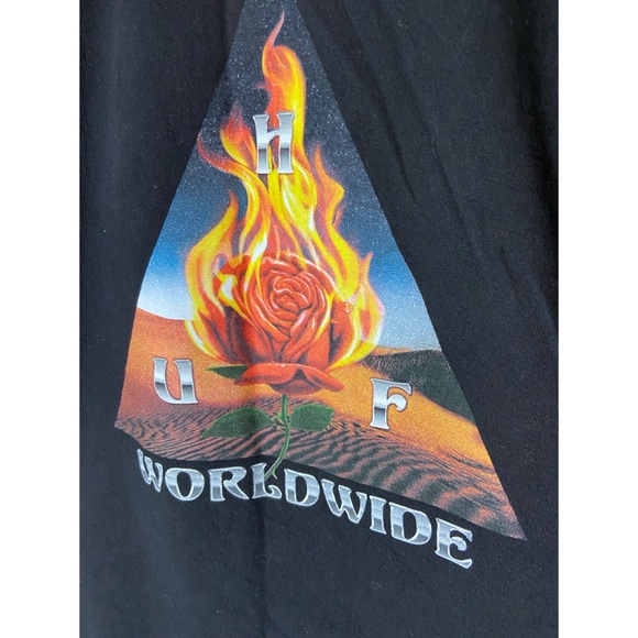 HUF worldwide skateboard tee shirt - Picture 4 of 5